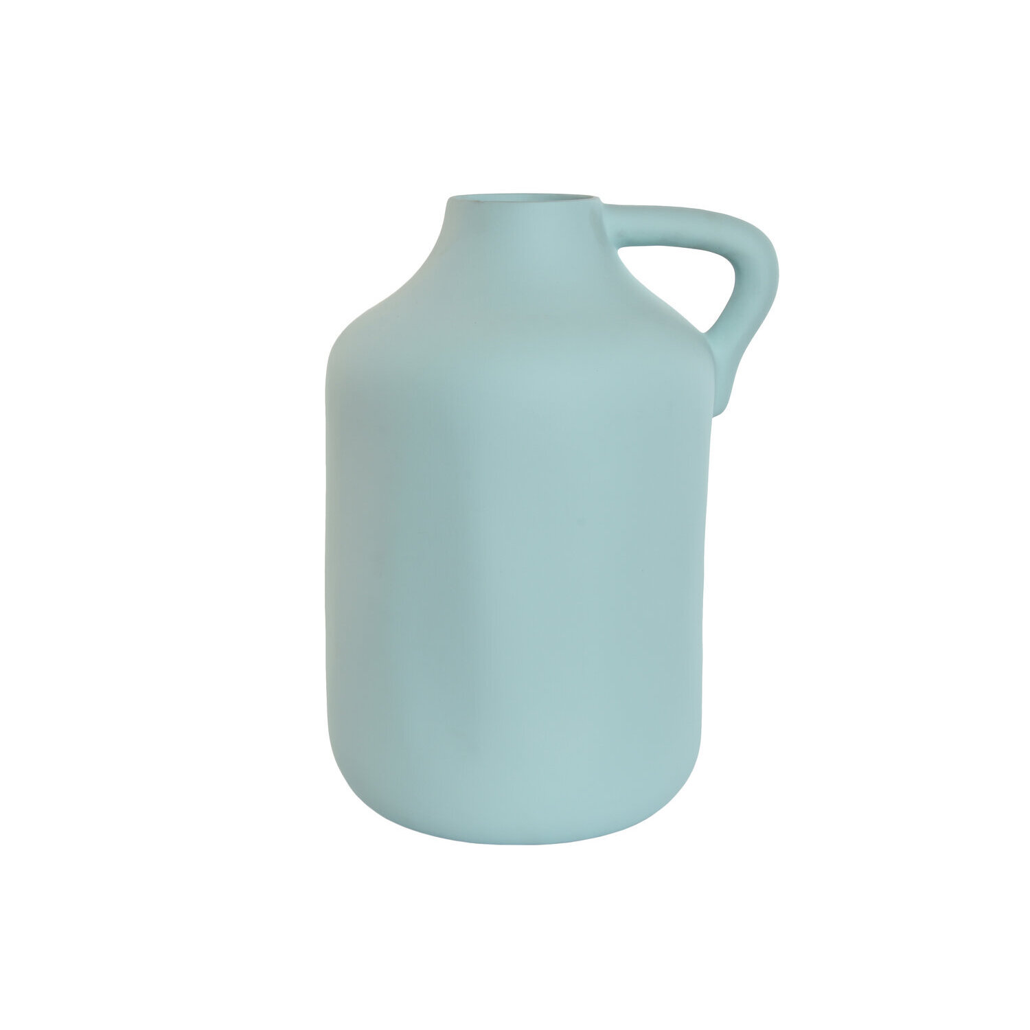 Jarron gres 36x31x48 asa artesanal azul celeste , La mejor decoración para tu hogar.