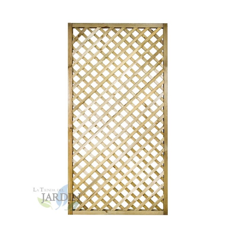 Suinga Panel de Celosía Recto 45x180 Cm - Cuadros 4 Cm - Decorativo para Jardín y Terraza