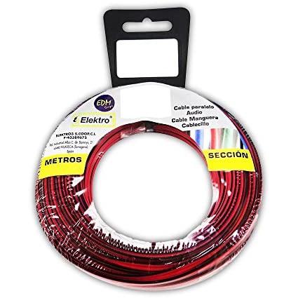 Cable Paralelo Edm 2x0.75mm Rojo/negro 20mts Audio de Alta Calidad