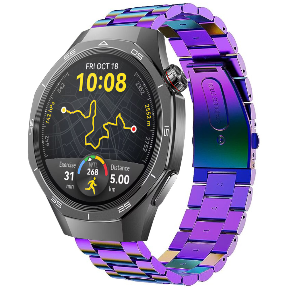 Correa de Acero para Amazfit GTR 4 / Bip 5 / Huaw Watch GT 5 - 46mm / GT 5 - 46mm / GT 4 - 46mm / Garmin Vivoactive 4, Modelo Metal Acero Ancho 22mm