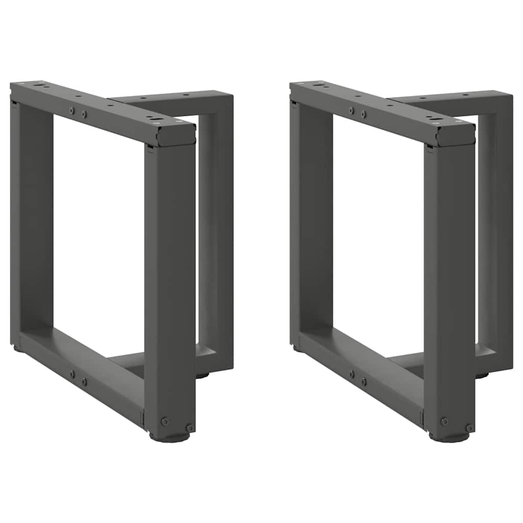 vidaXL Patas para mesa de centro en forma de T (2 unidades) 50 x 25 x (42-43) cm, acero