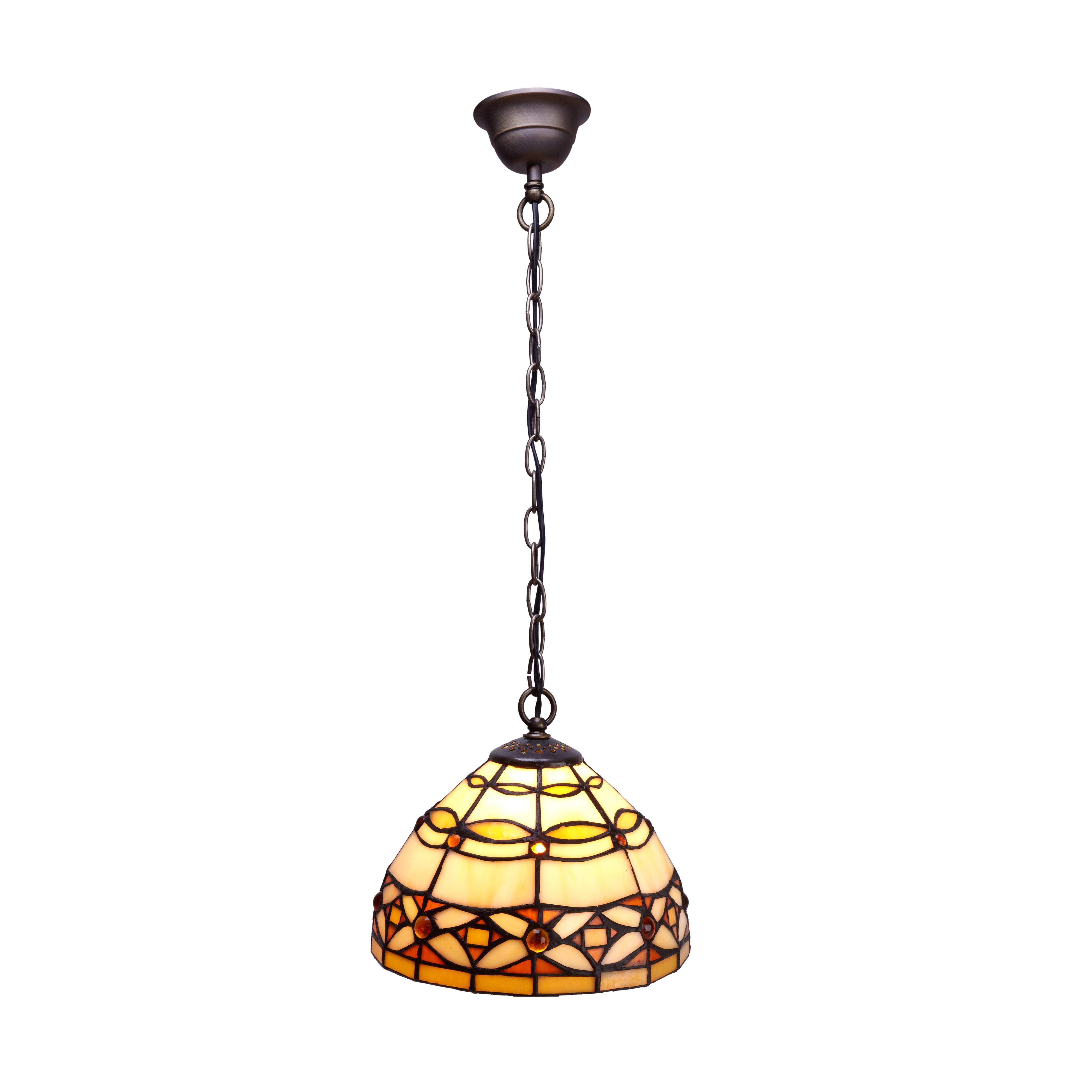Colgante de techo menor diámetro 20cm con cadena Serie Marfíl FIJALO LG225799