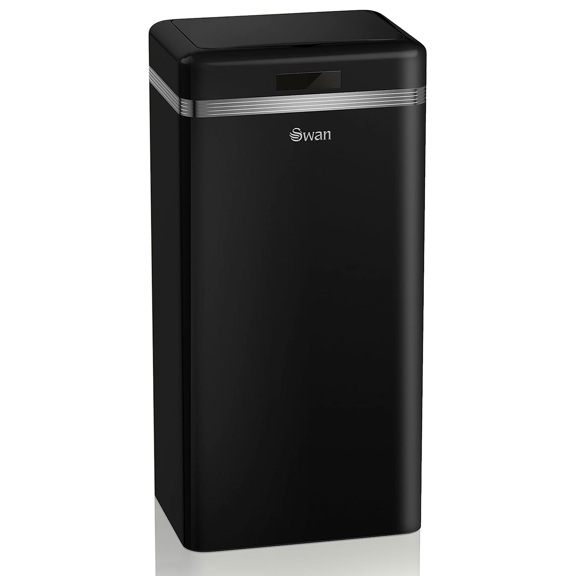 SWAN SWKA4500BNEU Cubo de Basura Cocina Automático, Sensor de Movimiento, 45L, Metálico, Papelera Reciclaje, , Negro