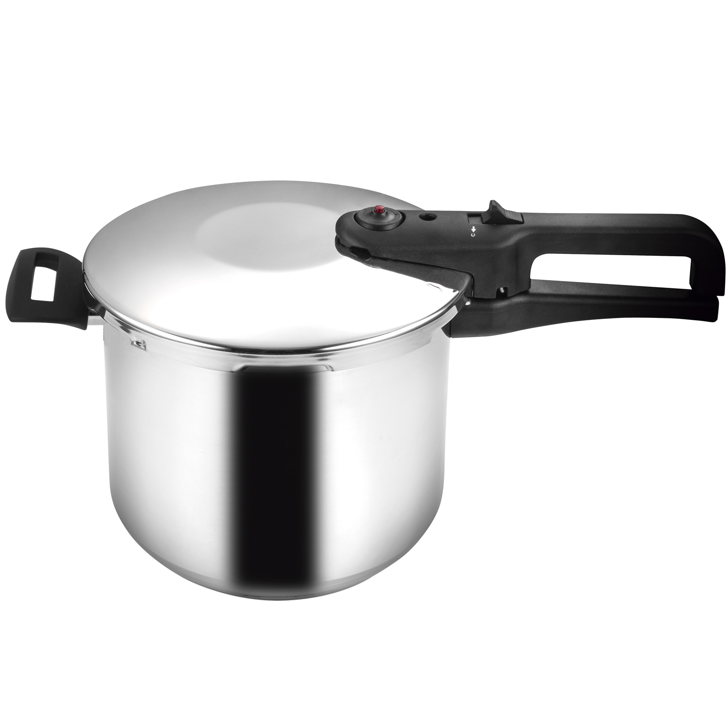 MAGEFESA ® Magestar olla a presión super rapida, fabricada en acero inoxidable, apta para todo tipo de cocinas, incluido induccion, sensor de presión, 5 sistemas de seguridad, express