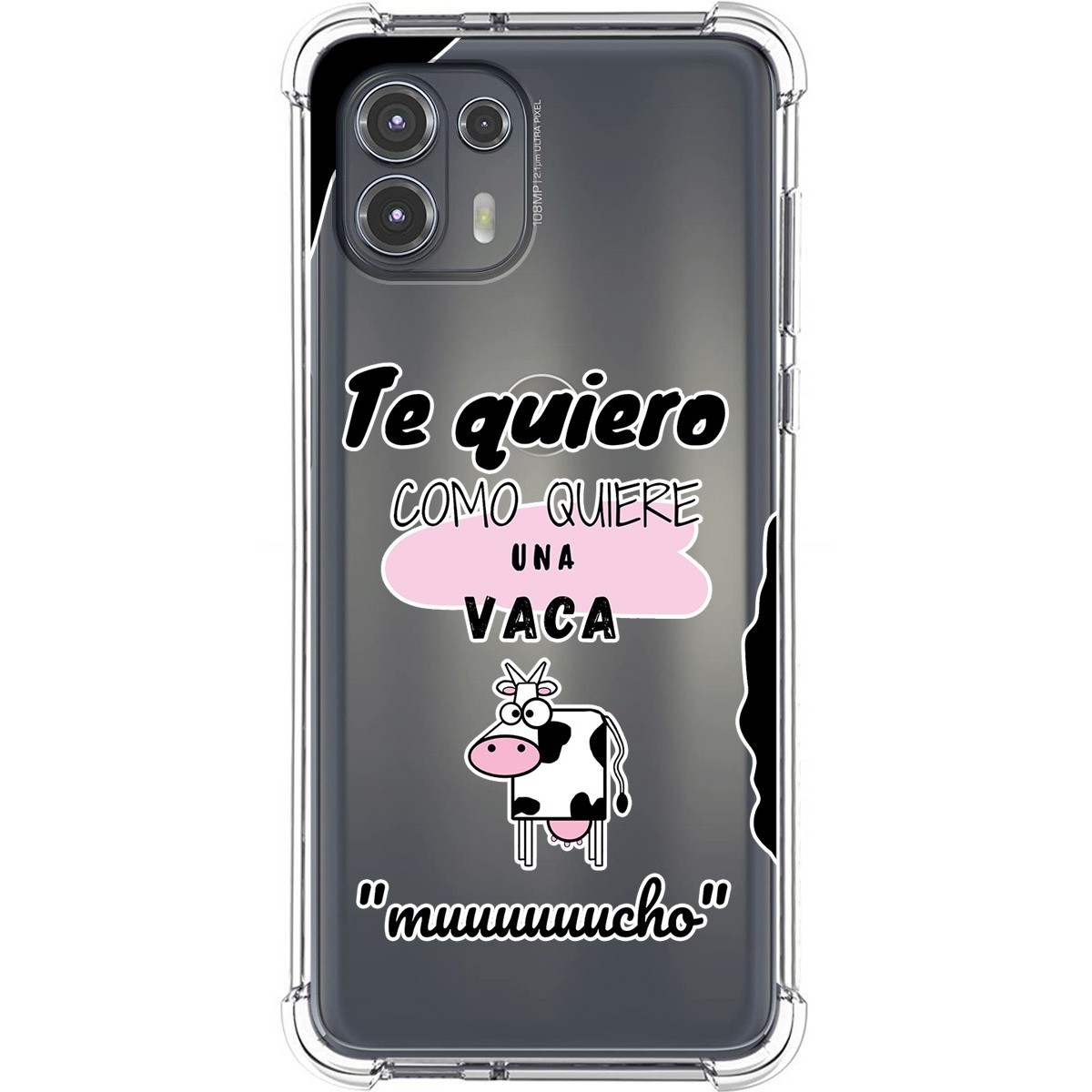 Funda Silicona Antigolpes para Motorola Edge 20 Lite diseño Vaca Dibujos