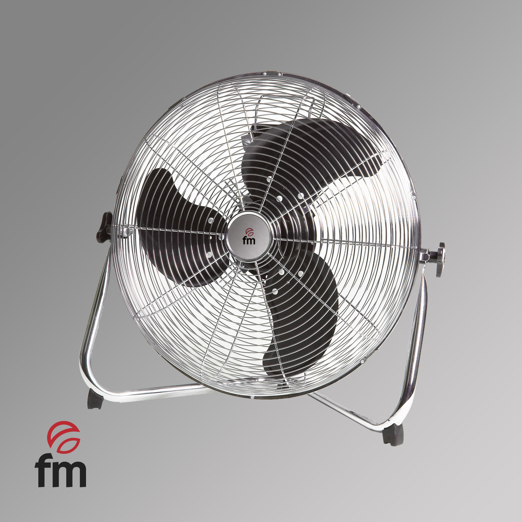 Ventilador De pie FM F-45  | 45,0 cm, 140 W, Blanco, Gran caudal aire, Aspas metálicas, Orientable