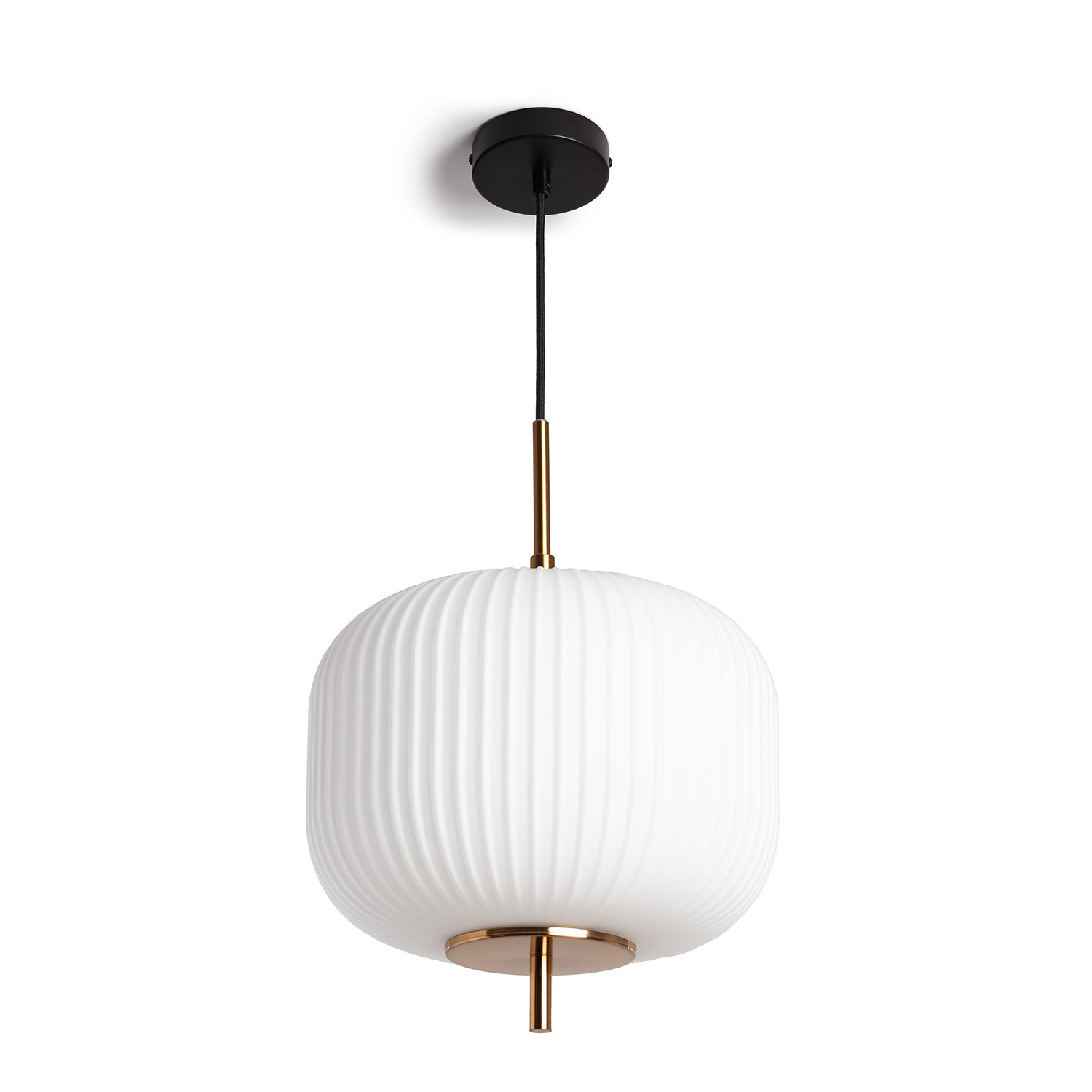 Ledkia Lámpara Colgante Metal y Cristal Beca Negro