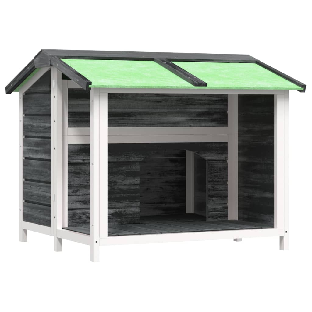 vidaXL Caseta para Perros Perrera Casita Animales Jardín Color Gris,  Marrón,  Moca y mas