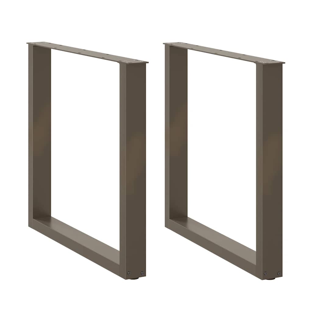 vidaXL Patas para mesa de comedor en forma de U (2 unidades) 90 x (72-73) cm, acero