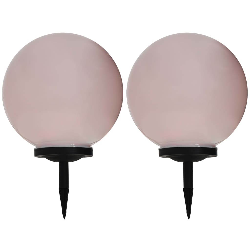 vidaXL Lámparas Solares Exterior (2 unidades) Esféricas Iluminación Luces Jardín Dimensiones 30 cm, 40 cm, 50 cm