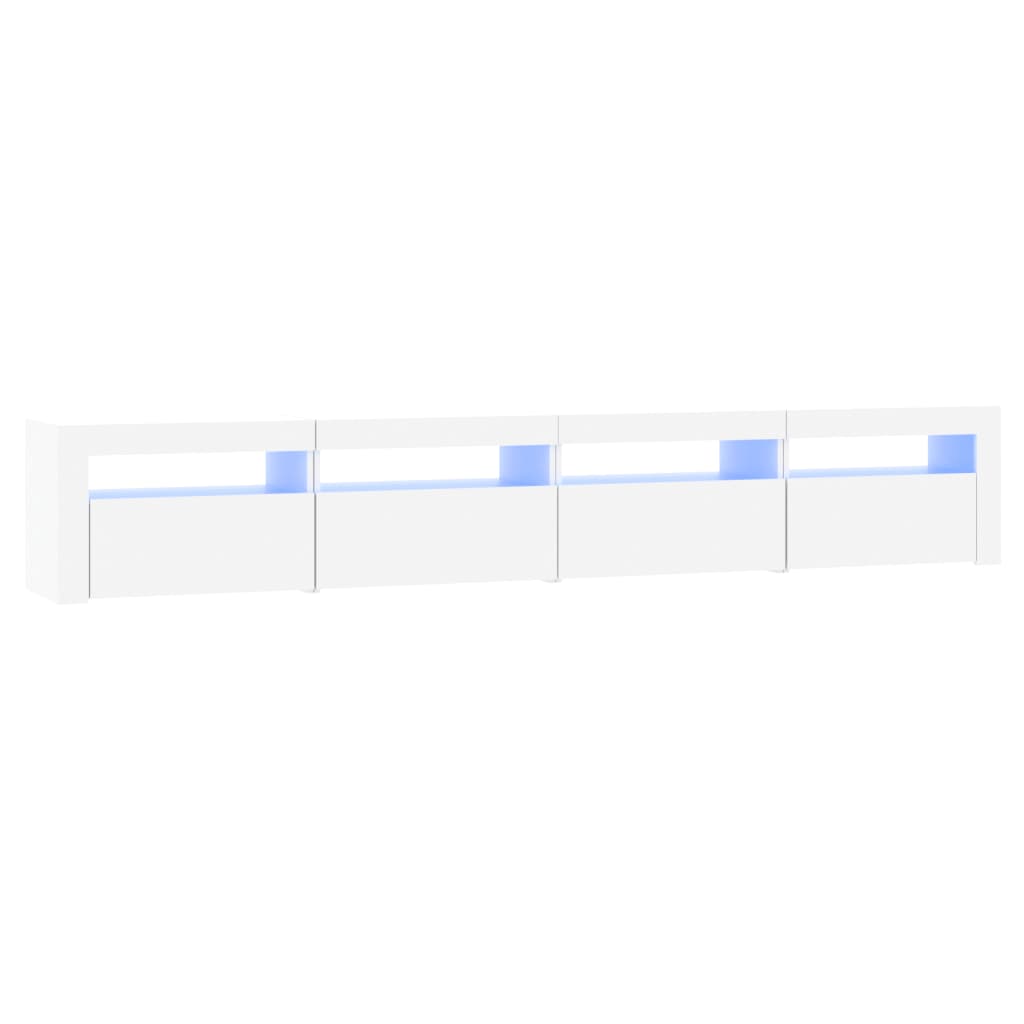 vidaXL Mueble de TV con luces LED 240x35x40 cm, Mueble de Salon, Mueble TV, Mueble TV salon, Mesa de TV, Mueble tele
