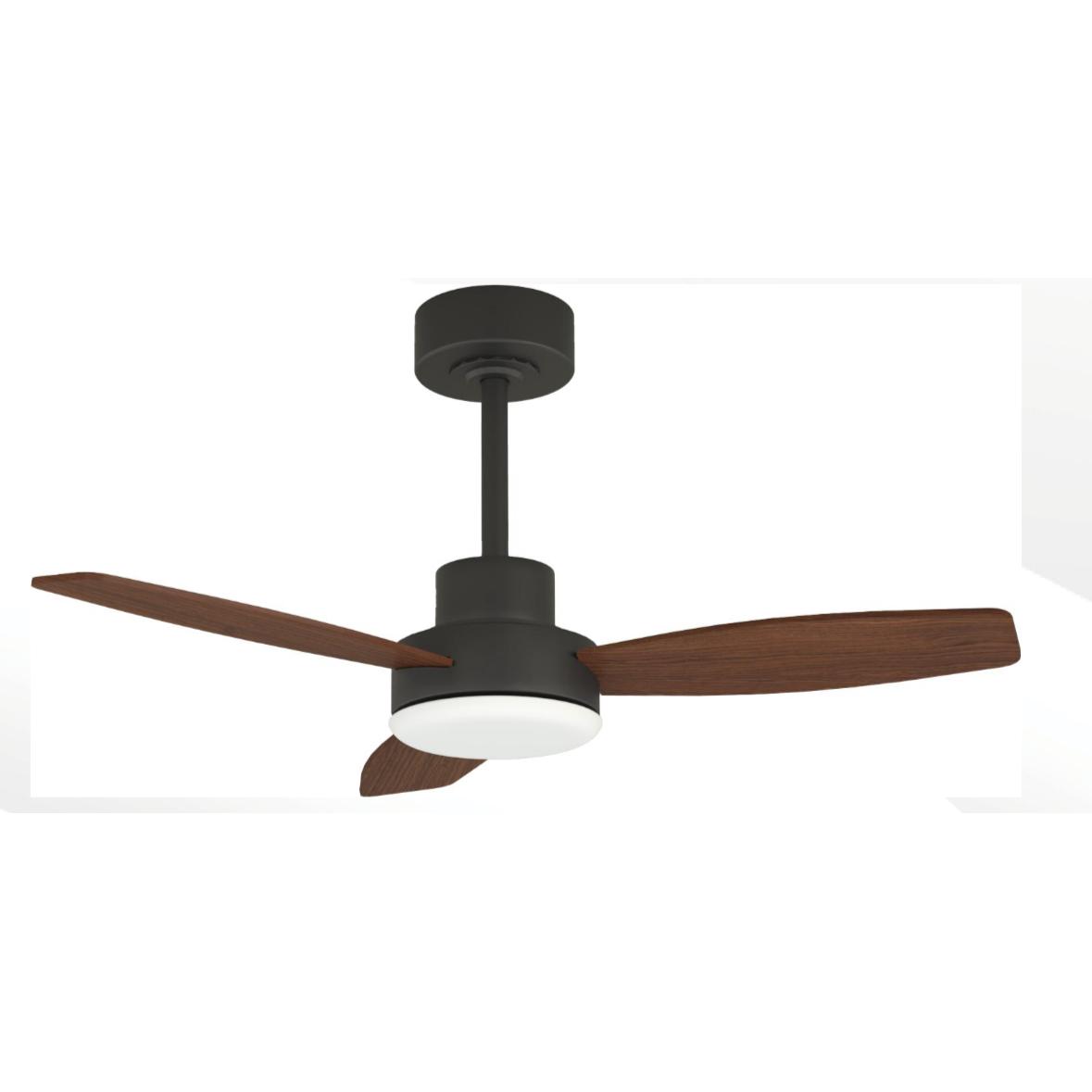 NARVI Ventilador de techo de 3 Palas, COLOR NEGRO,  Motor DC 45W, LED Regulable en Intensidad y Tonalidad.  Con Memoria y Mando a distancia. Ref. CARACAS 1957 BK