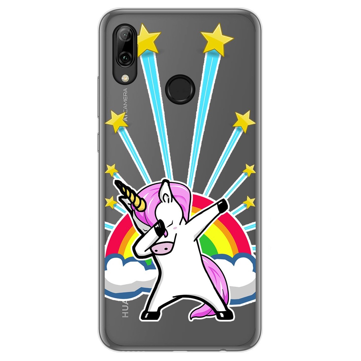 Tumundosmartphone Funda Gel Transparente para Huawei P Smart 2019 / Honor 10 Lite diseño Unicornio Dibujos
