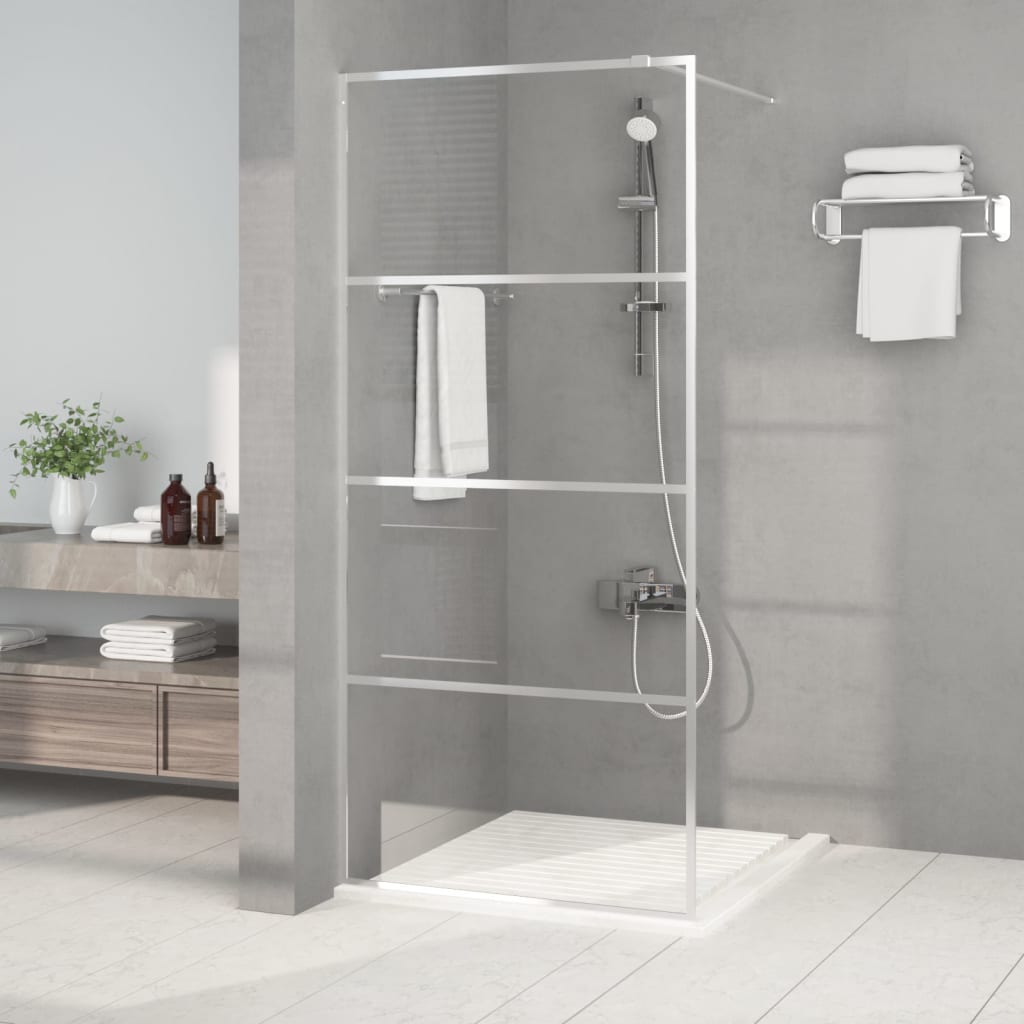 vidaXL Mampara de Ducha Vidrio ESG Transparente Baño Cuarto Accesorios Color Blanco,  Plateado,  Negro y mas