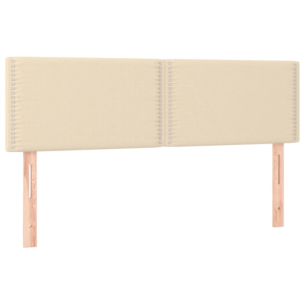 vidaXL Cabeceros tela crema 144x5x78/88 cm