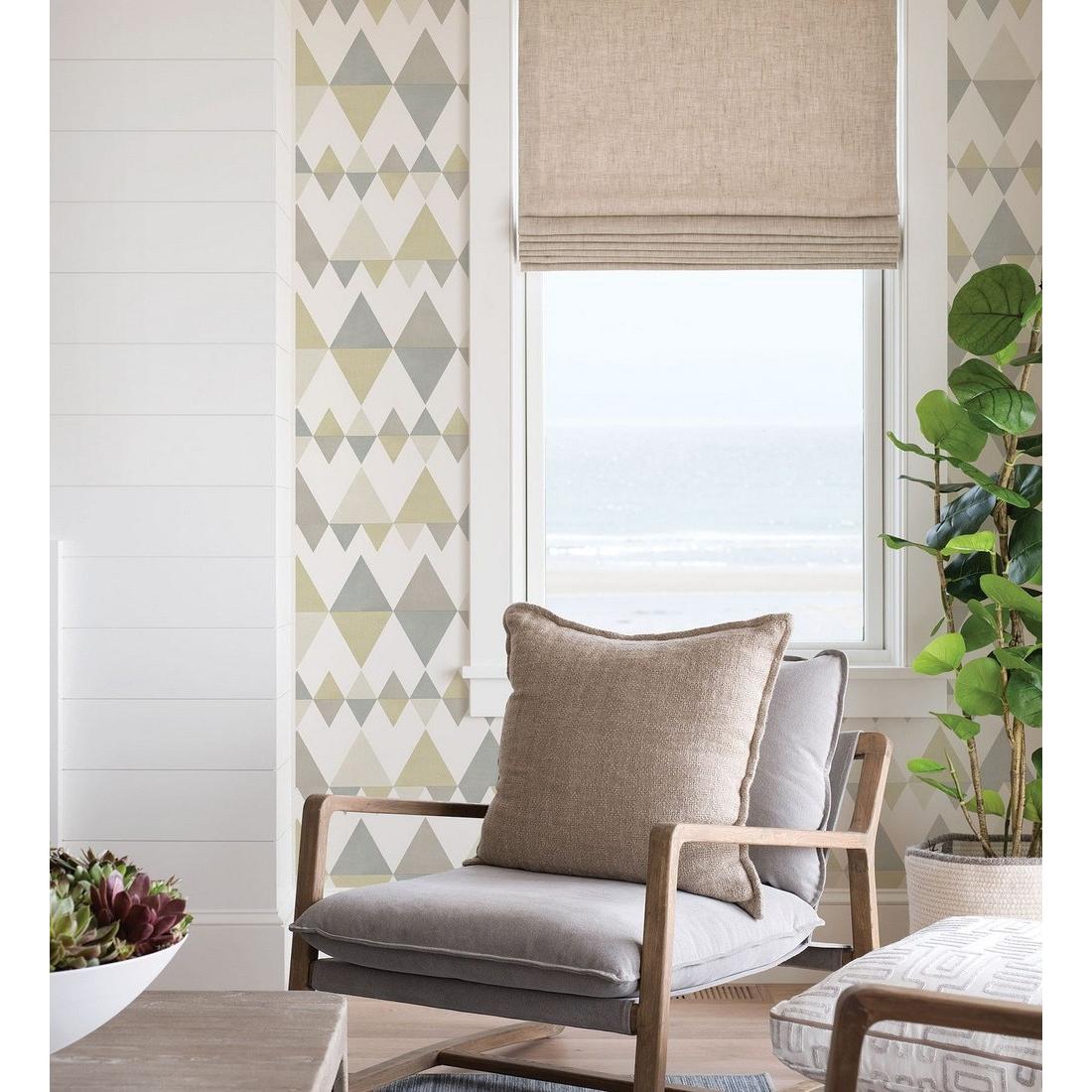 Papel pintado vinílico ecológico nórdico de rombos beige y grises - Hans Metrix 679419 de GAULAN - Rollo de 10 m x 0,53 m