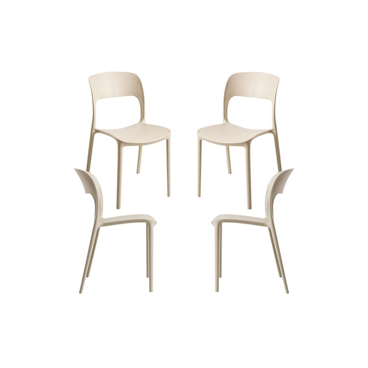 Regalos Miguel - Packs Sillas Jardín - Pack 4 Sillas Inis - Beige