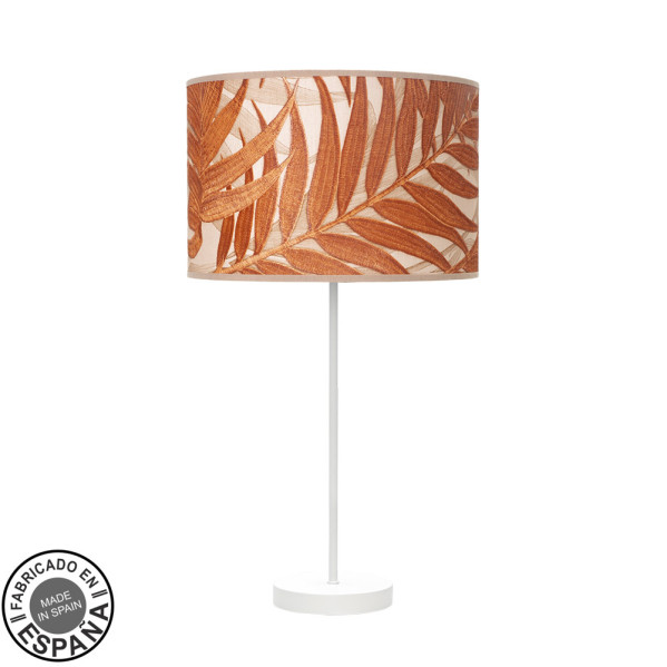 Sobremesa alto moda 1xe27 blanc/hoja caldera 63x30 x30 cm