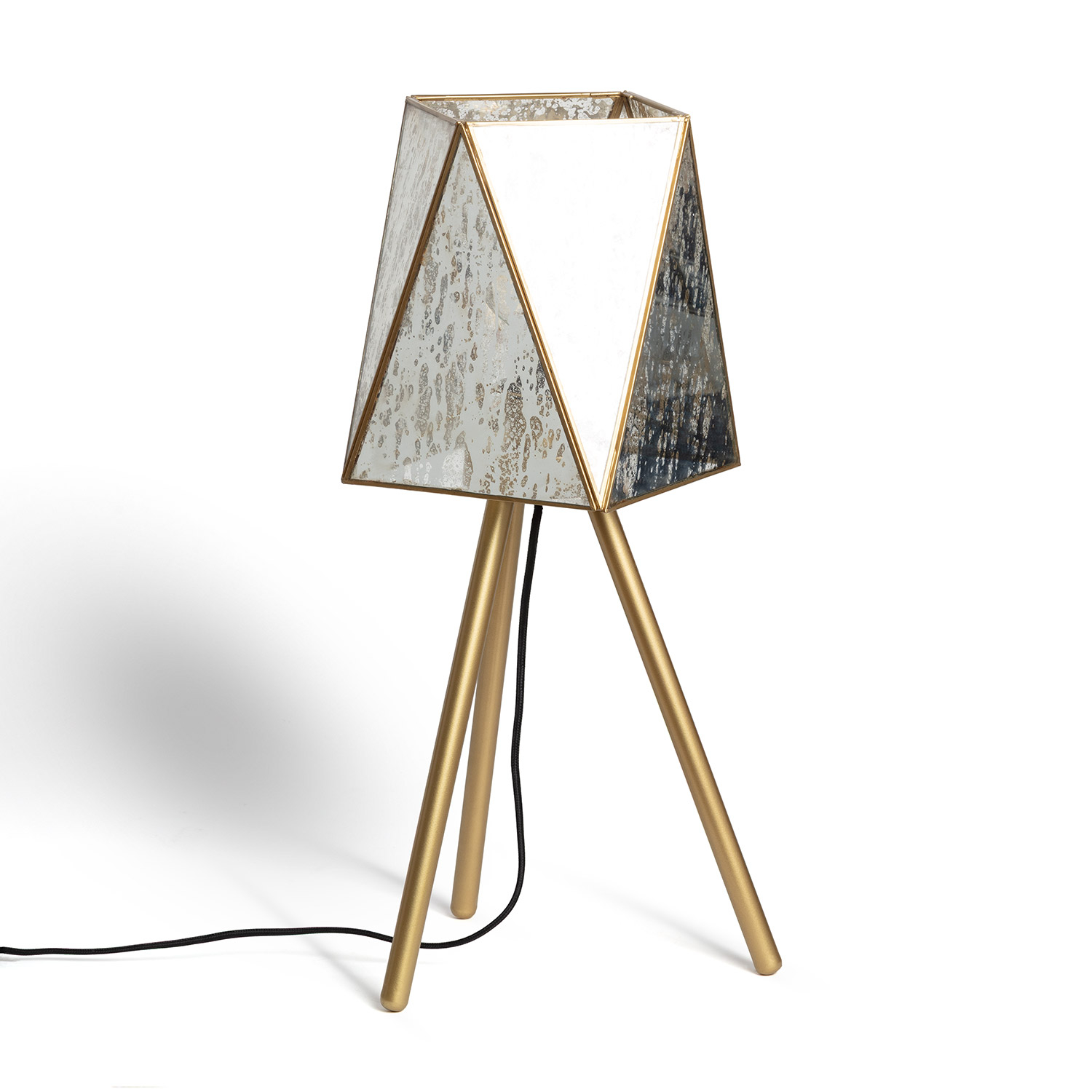Ledkia Lámpara de Mesa Metal y Cristal Mattina  ILUZZIA Dorado