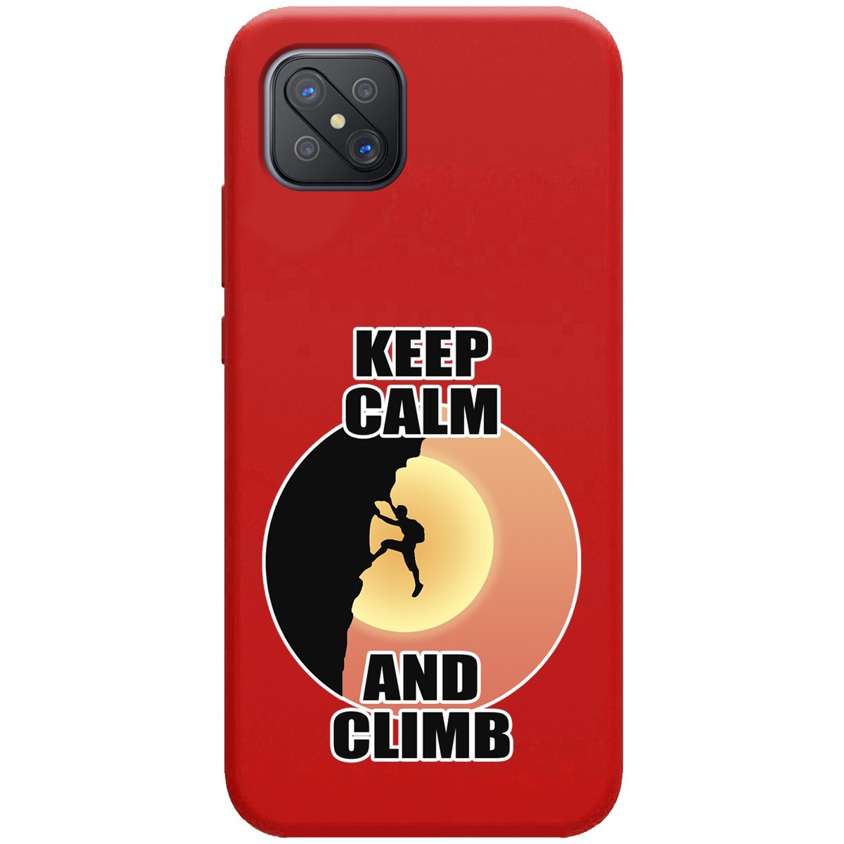 Tumundosmartphone Funda Silicona Líquida Roja para Oppo Reno 4Z 5G diseño Hombre Escalada Dibujos