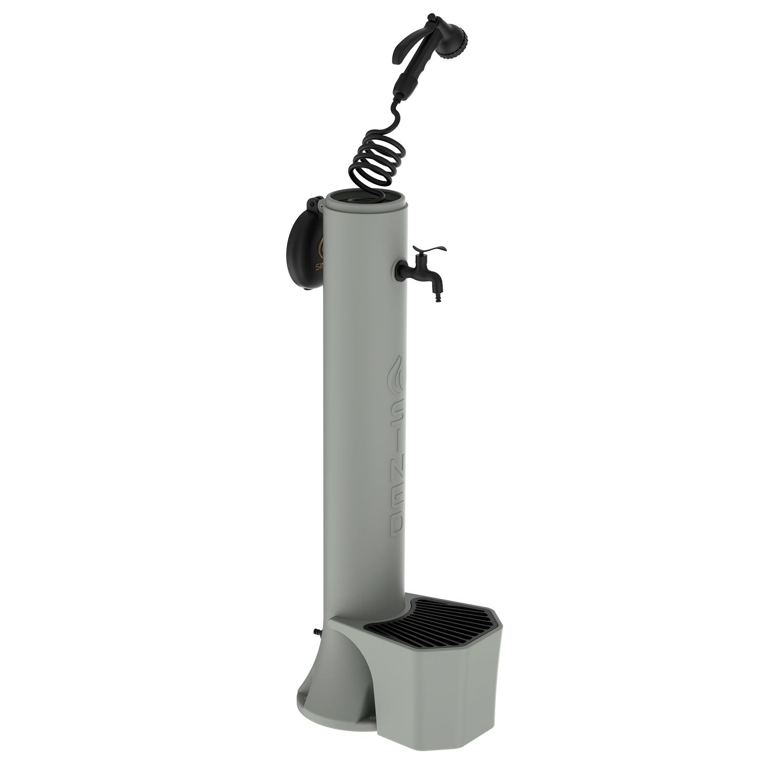 Sined Tritone Pro Fuente De Polietileno Con Toma Doble y Cesta Tórtola De Fácil Instalación Con Manguera De 75 m De Longitud