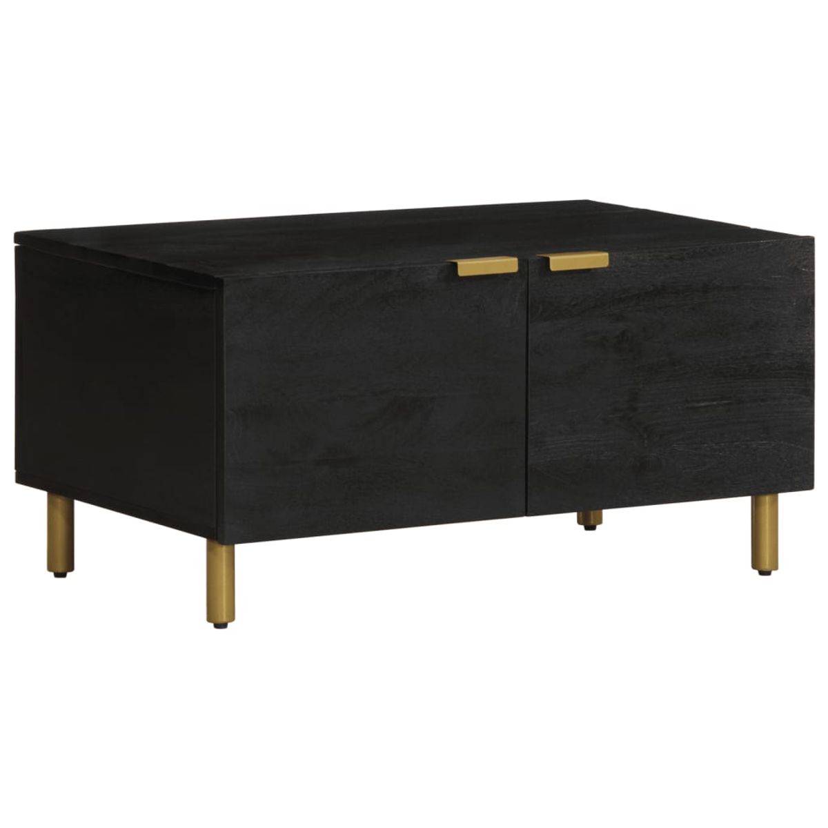 Mesa de centro Bamba 2 puertas negro 40x80x50 cm
