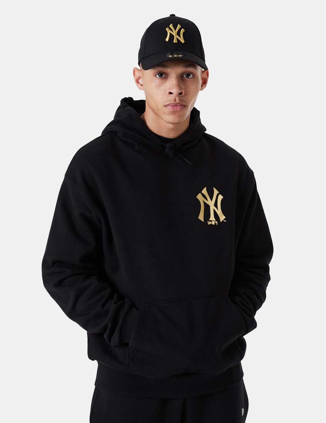 Sudadera MLB Los Angeles Dodgers New Era Metallic Negro para hombre