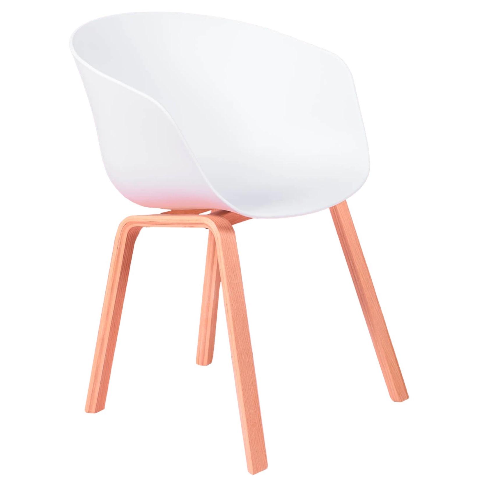 Nest Dream - Silla con asiento de plástico y patas de madera de haya - Daxer