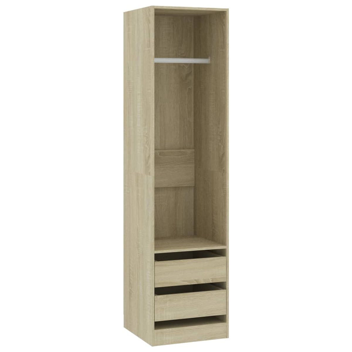 Armario auxiliar Arco 2 cajones + barra para colgar 200x50 cm