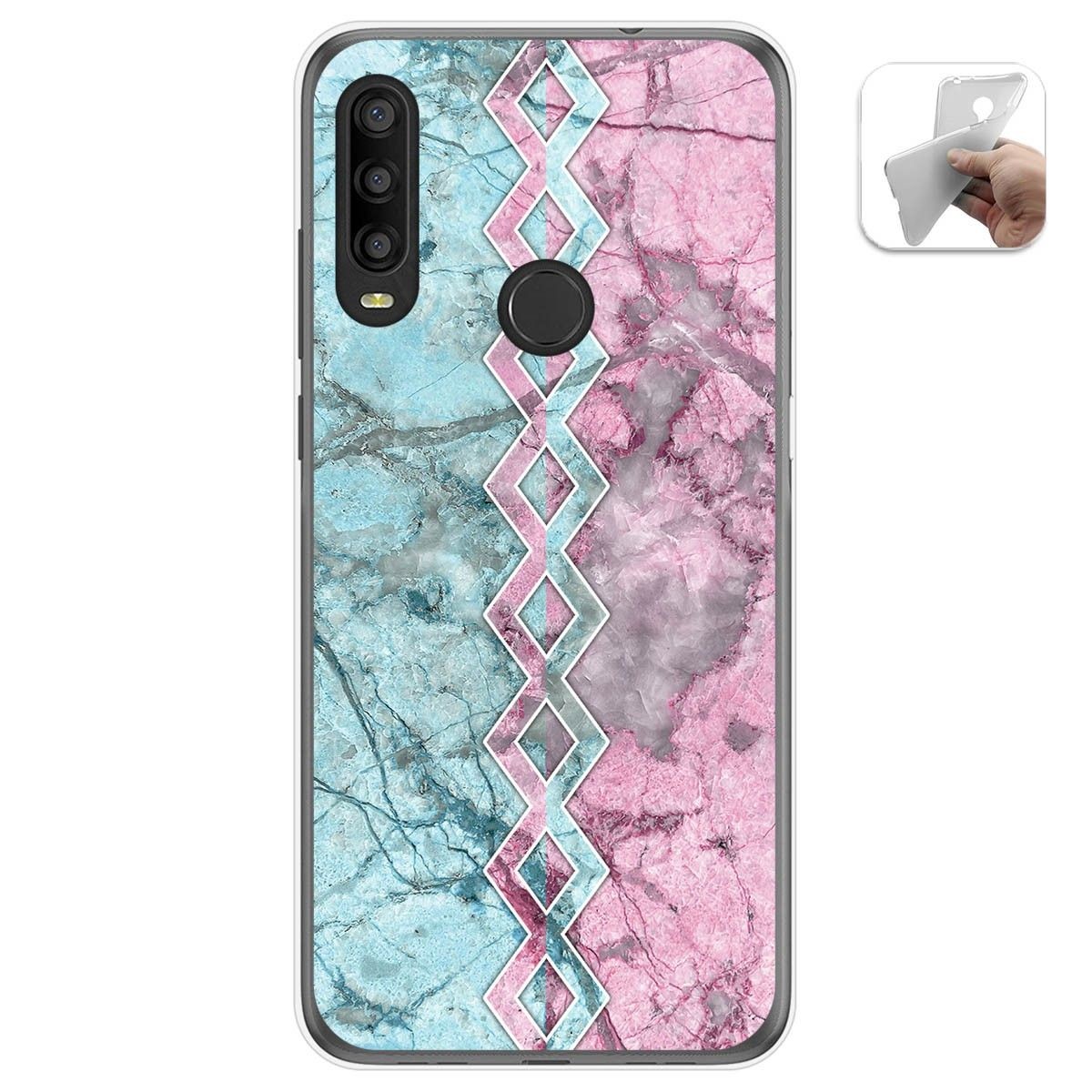 Tumundosmartphone Funda Gel Tpu para Alcatel 1SE 2020 diseño Mármol 08 Dibujos