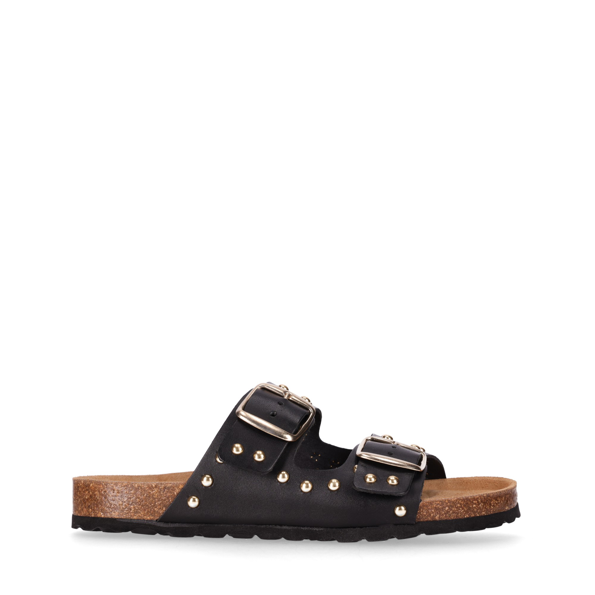 Chika10 Leather DERIVA 02 Sandalias Planas Negro/Black