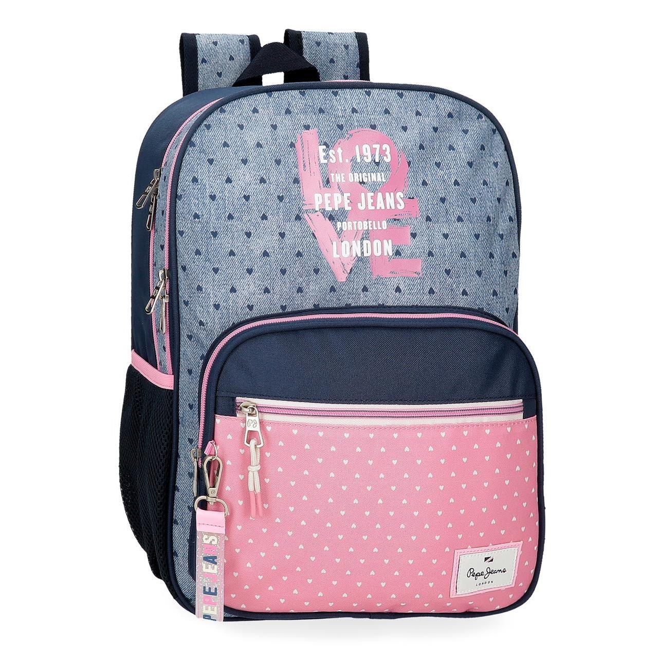 Mochila dos compartimentos Pepe Jeans Noni denim 40cm