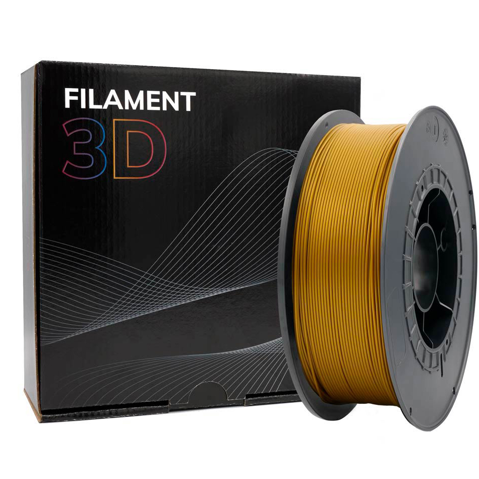 Filamento 3D PLA - Diametro 1.75mm - Bobina 1kg - Color Oro