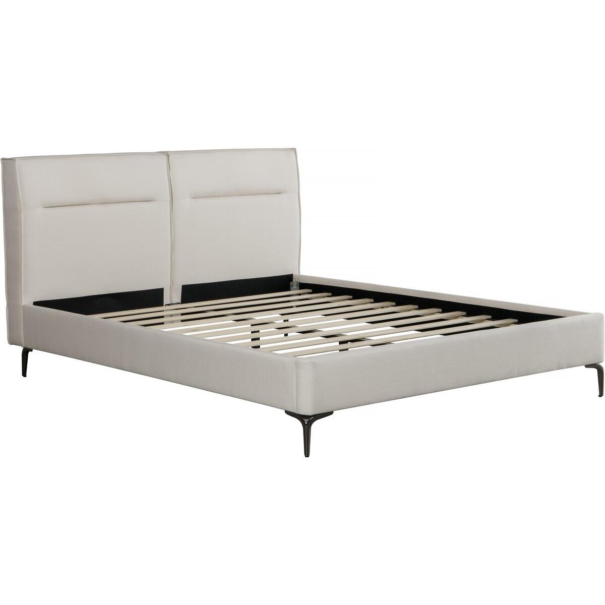 Habitat y Jardin - Cama doble de tela de diseño  - 180 x 200 cm - Beis