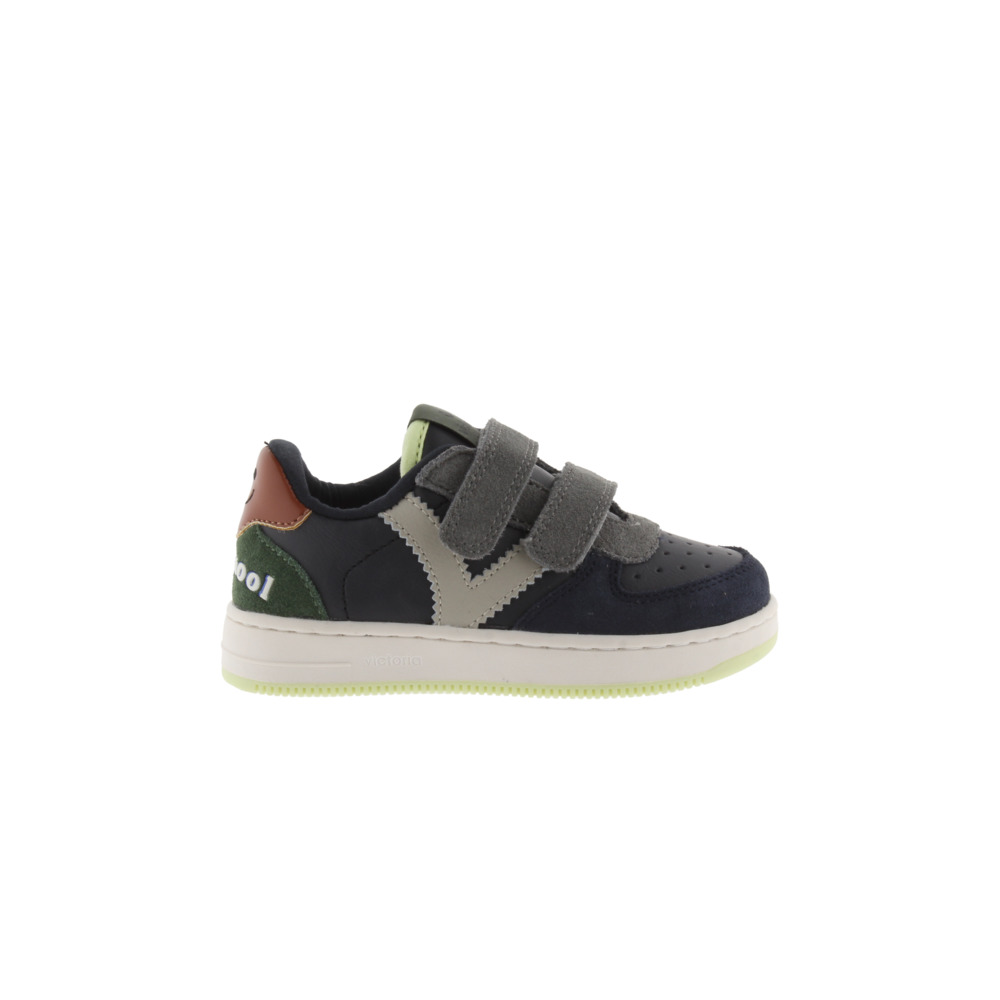 Victoria Tiempo Zapatillas de efecto piel con piezas de serraje y tiras adherentes 1124121