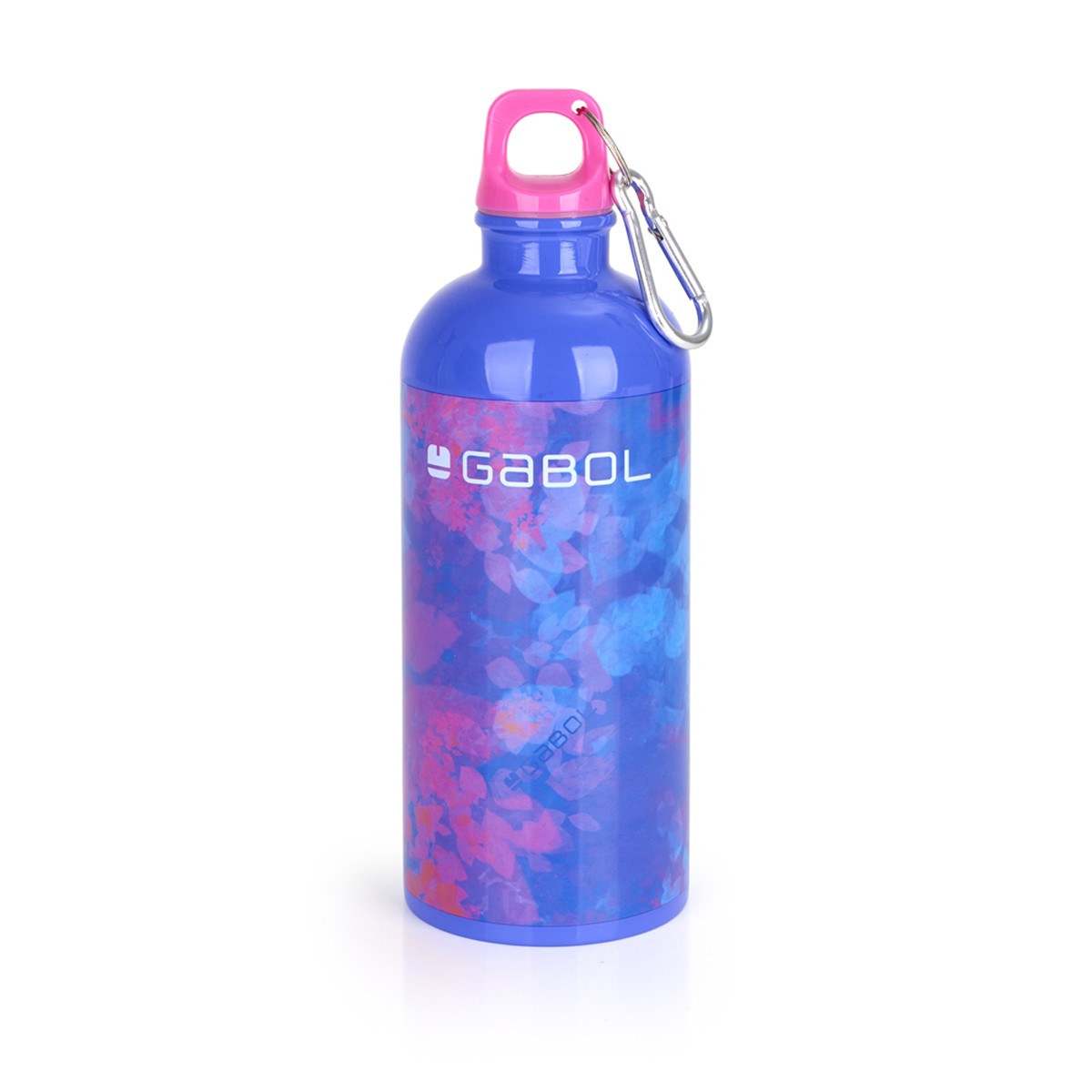 Botella de Agua de Acero Inoxidable Gabol SUNSET 600 ml, Libre de BPA y PVC, con Tapón de Rosca y Mosquetón, Ideal para Deportes y Aire Libre