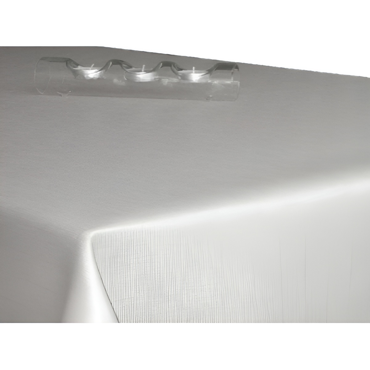 Hulehule Tex- Mantel de Hule Grueso Polyline Ambar Blanco Mantel con Forro de Felpa Grueso Antimanchas y de Facil Limpieza