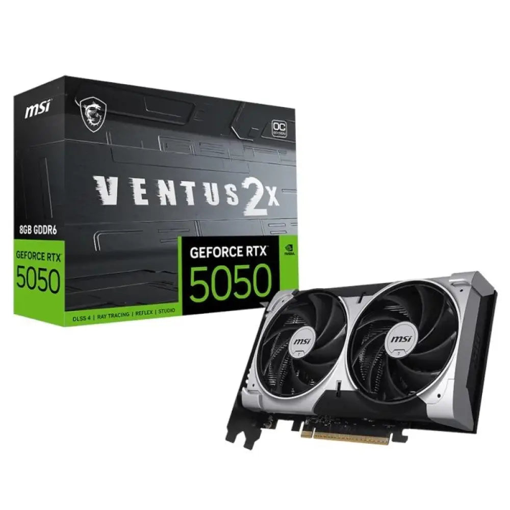 Tarjeta Gráfica MSI GeForce RTX 5050 VENTUS 2X OC 8GB GDDR6 PCIe 5.0 2 Ventiladores