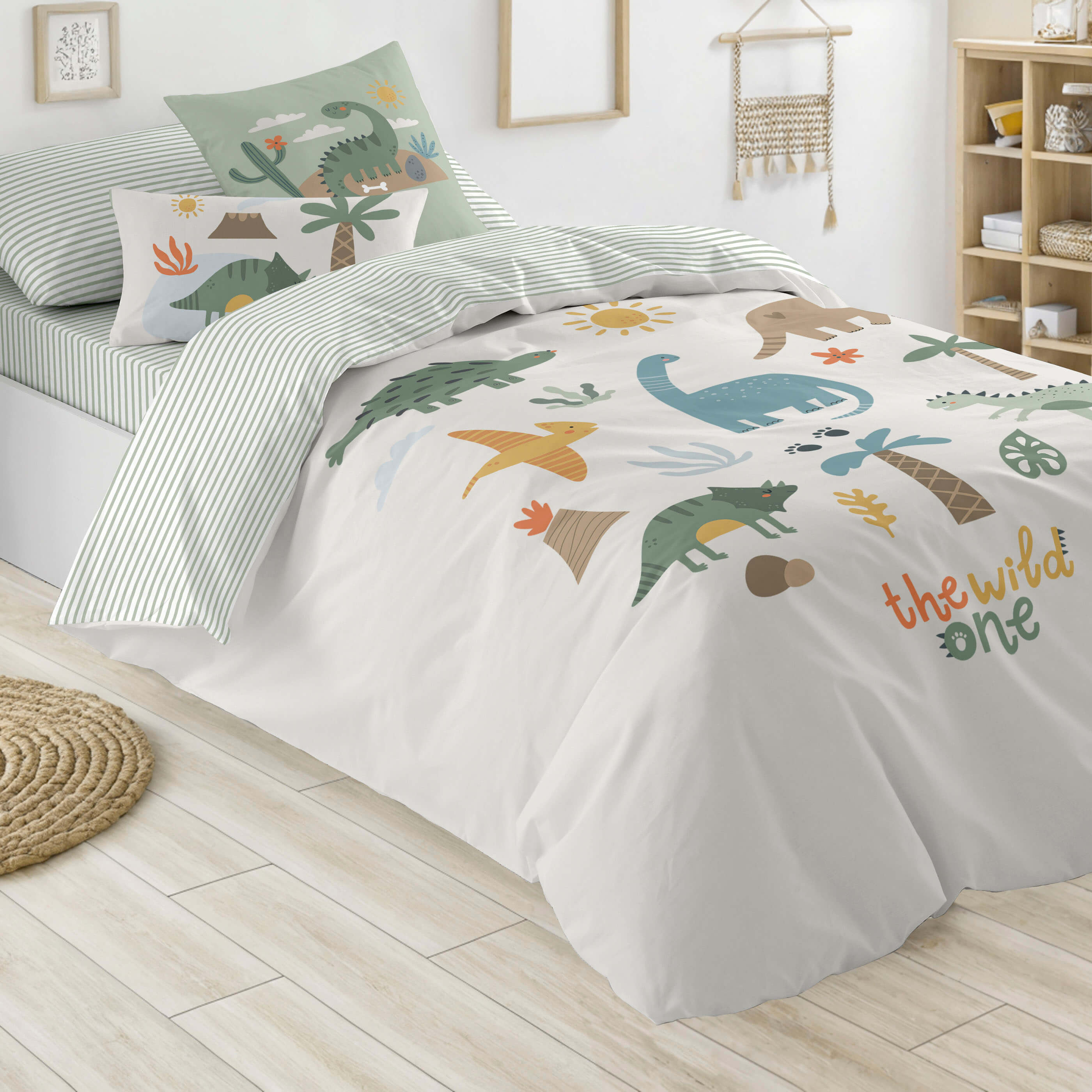 COOL KIDS - Funda Nórdica Infantil Estampada Reversible - 100% Algodón - Extrasuave - Incluye Funda Nórdica + 1 Funda de Almohada - 5 Modelos Diferentes - Cama 90/105 cm - Fabricado en España