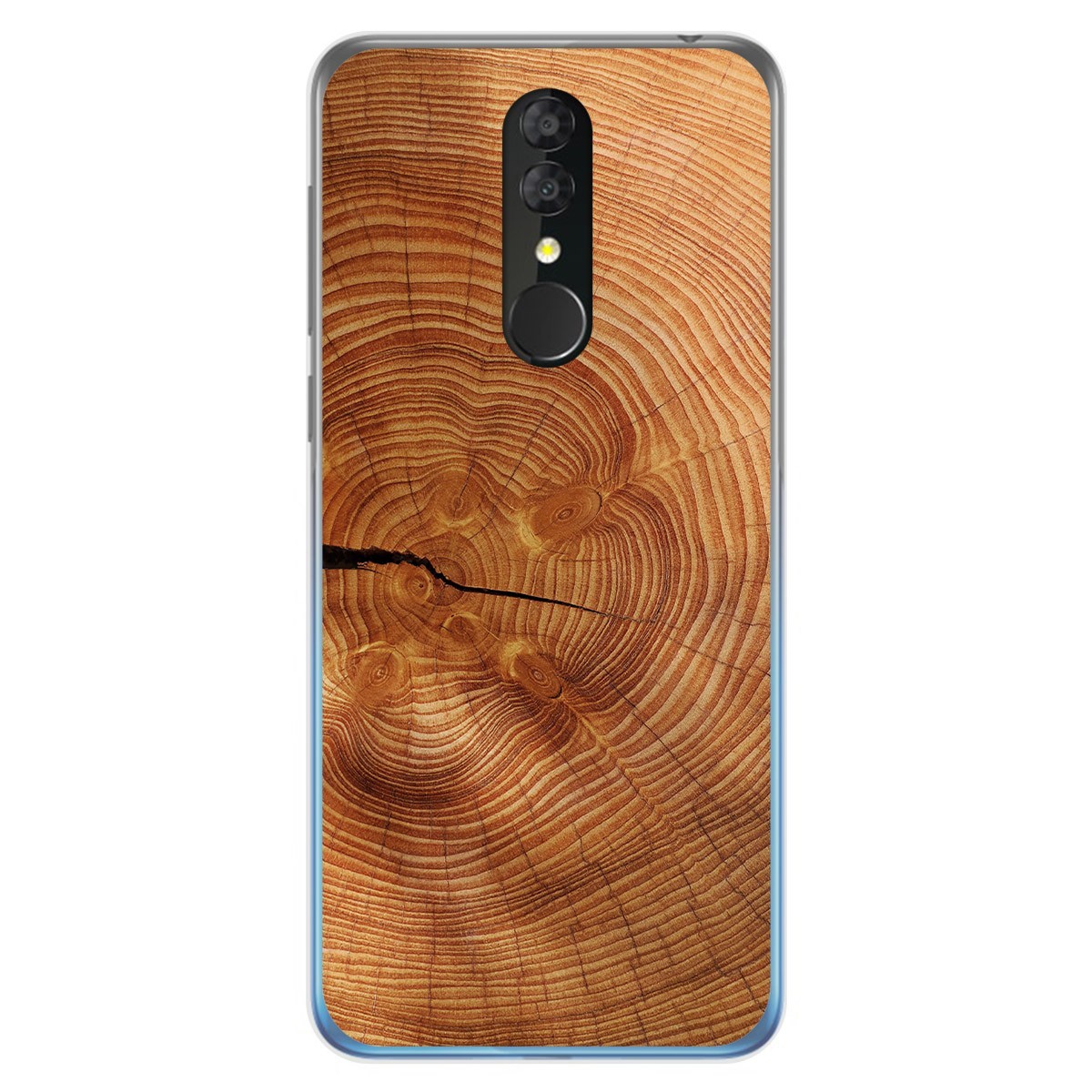 Tumundosmartphone Funda Gel Tpu para Alcatel 3 2019 diseño Madera 04 Dibujos