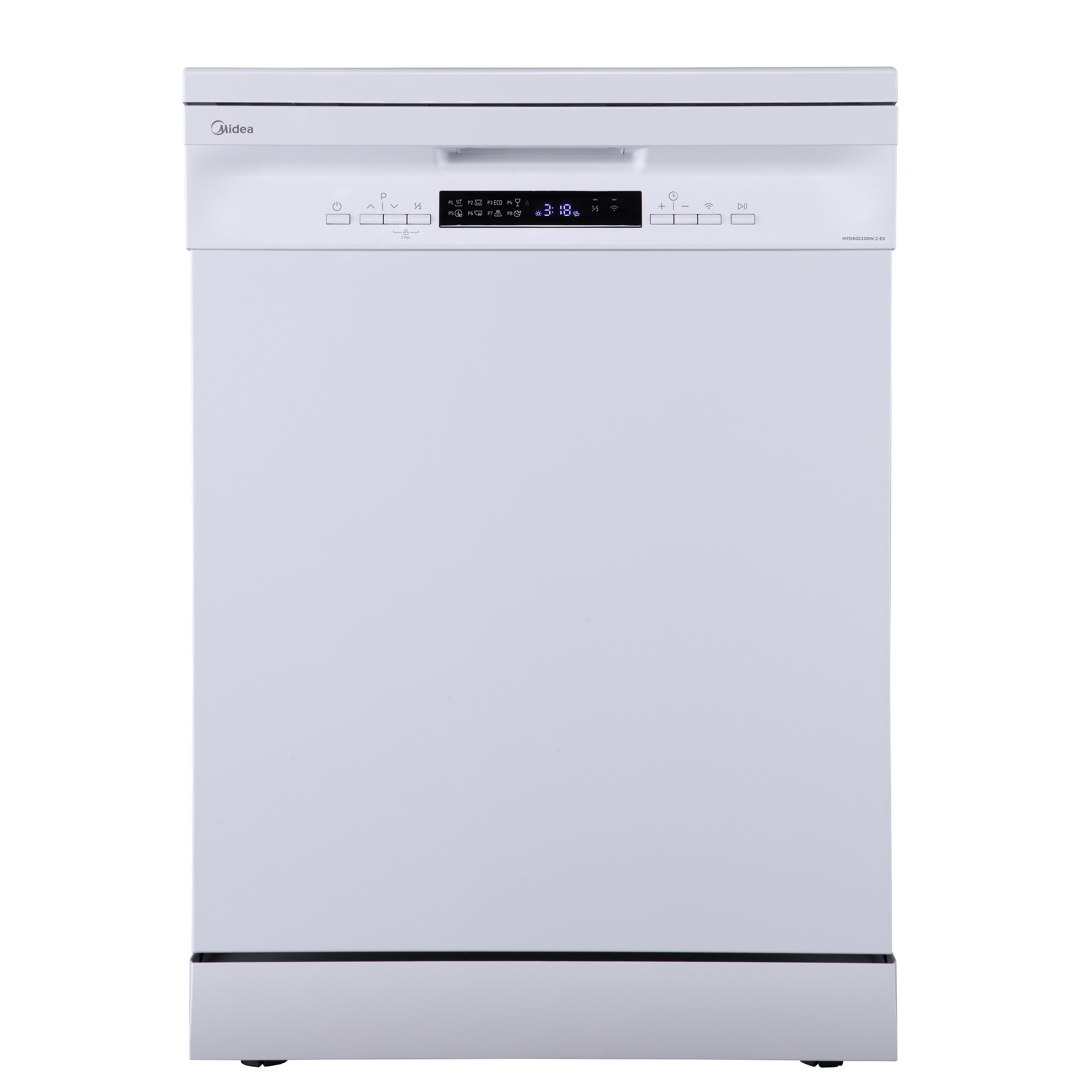 Midea MFD60S200W.2-ES Lavavajillas, Capacidad 14 Servicios, Lavado Silencioso y Filtro Antibacterias