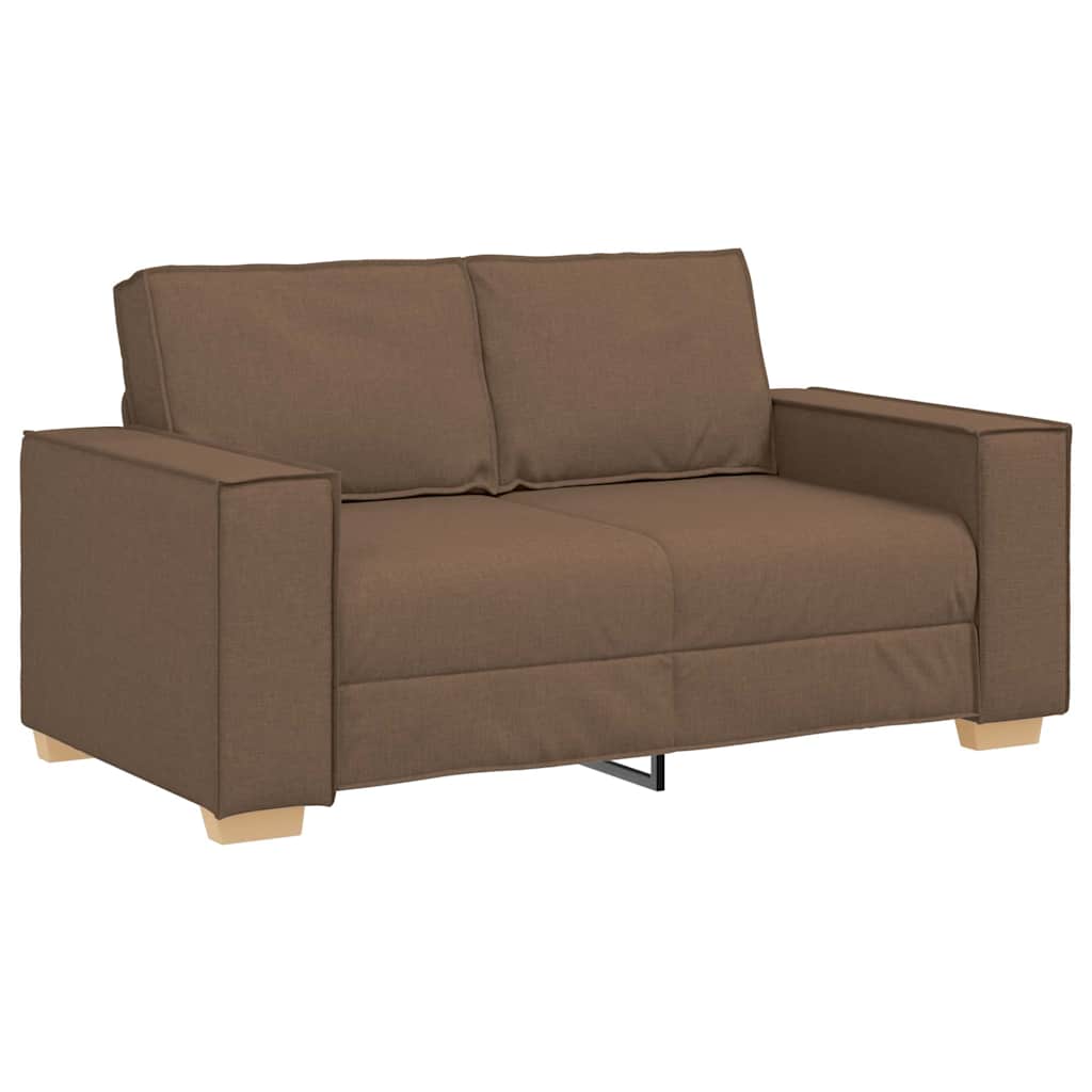 vidaXL Sofá de 2 plazas de tela marrón, 160x78x84 cm