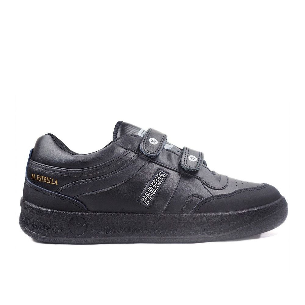 ZAPATILLAS SIN CORDONES HOMBRE PAREDES ESTRELLA VELCRO NEGRO-37 EUR