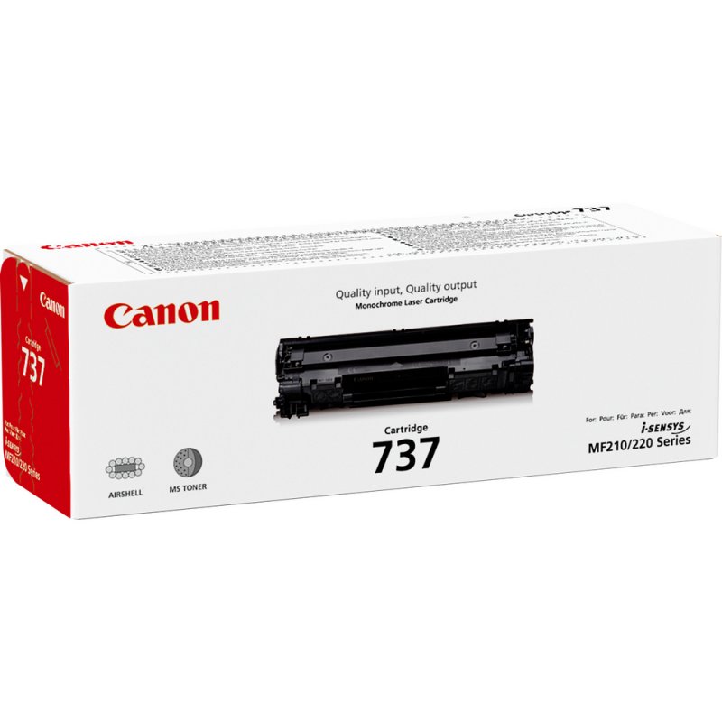 Tóner Original Canon 737BK Negro - Impresiones en Blanco y Negro de Alta Calidad