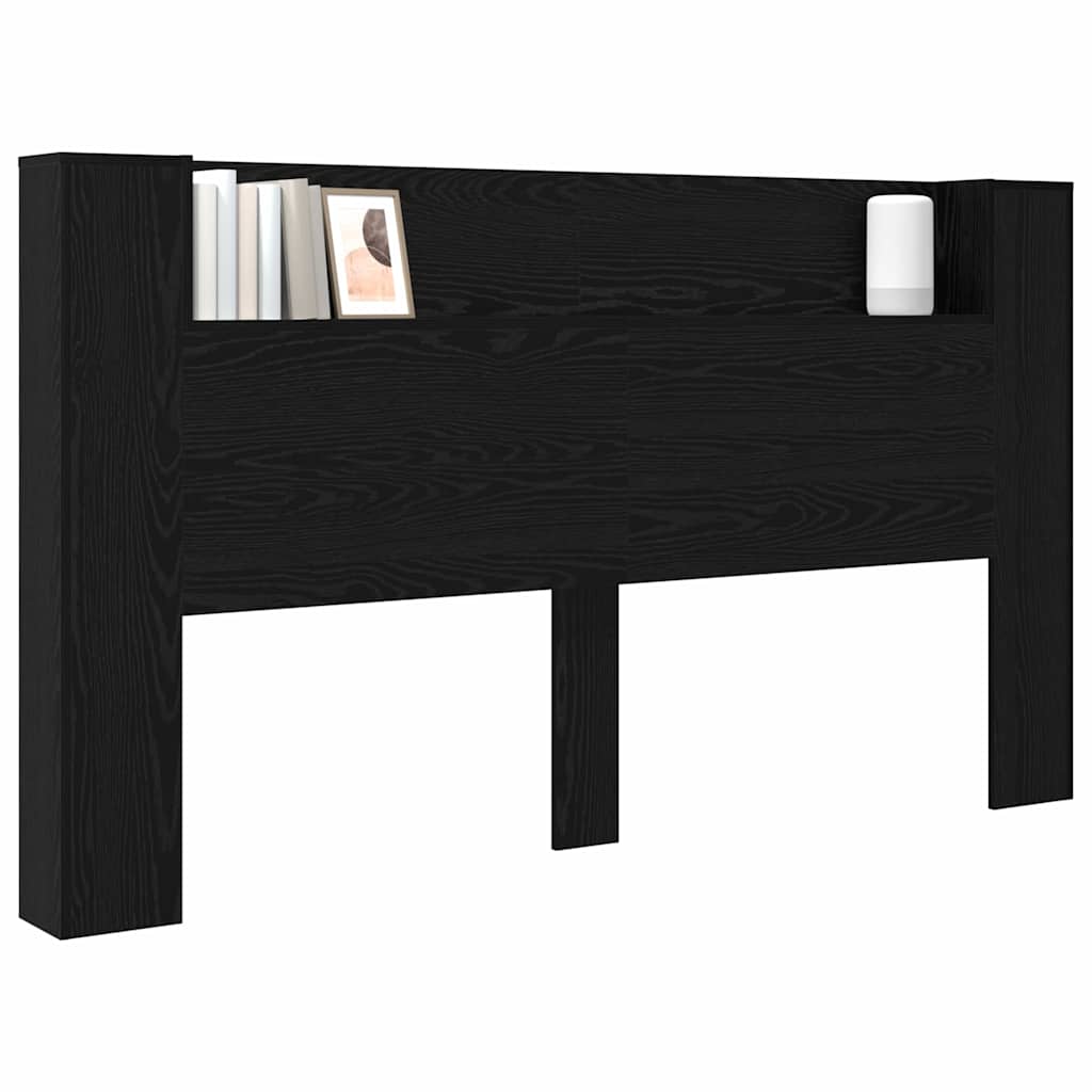 vidaXL Cabecero Roble Negro 180 x 17 x 104,5 cm Madera de ingeniería