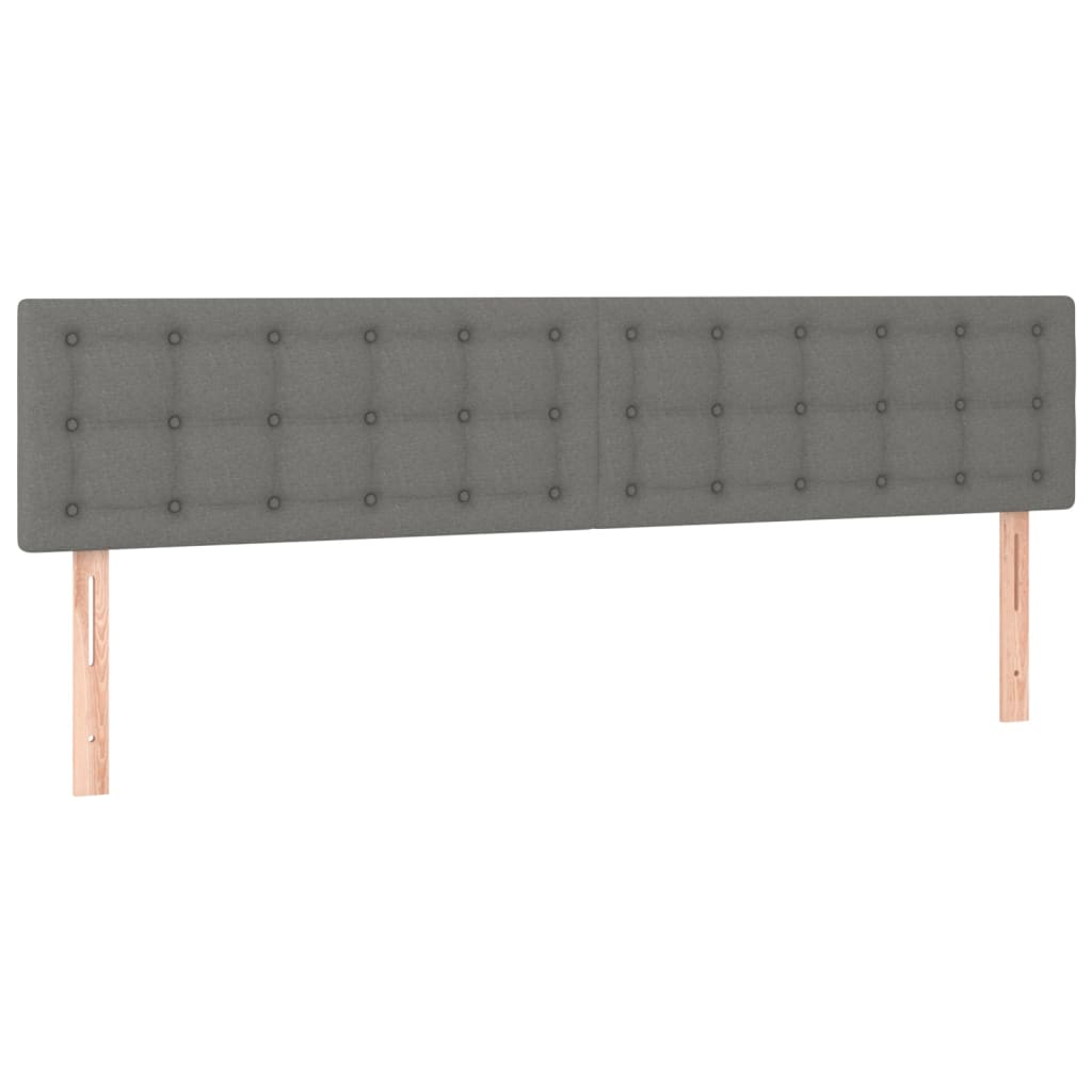 vidaXL Cabeceros tela gris oscuro 180x5x78/88 cm