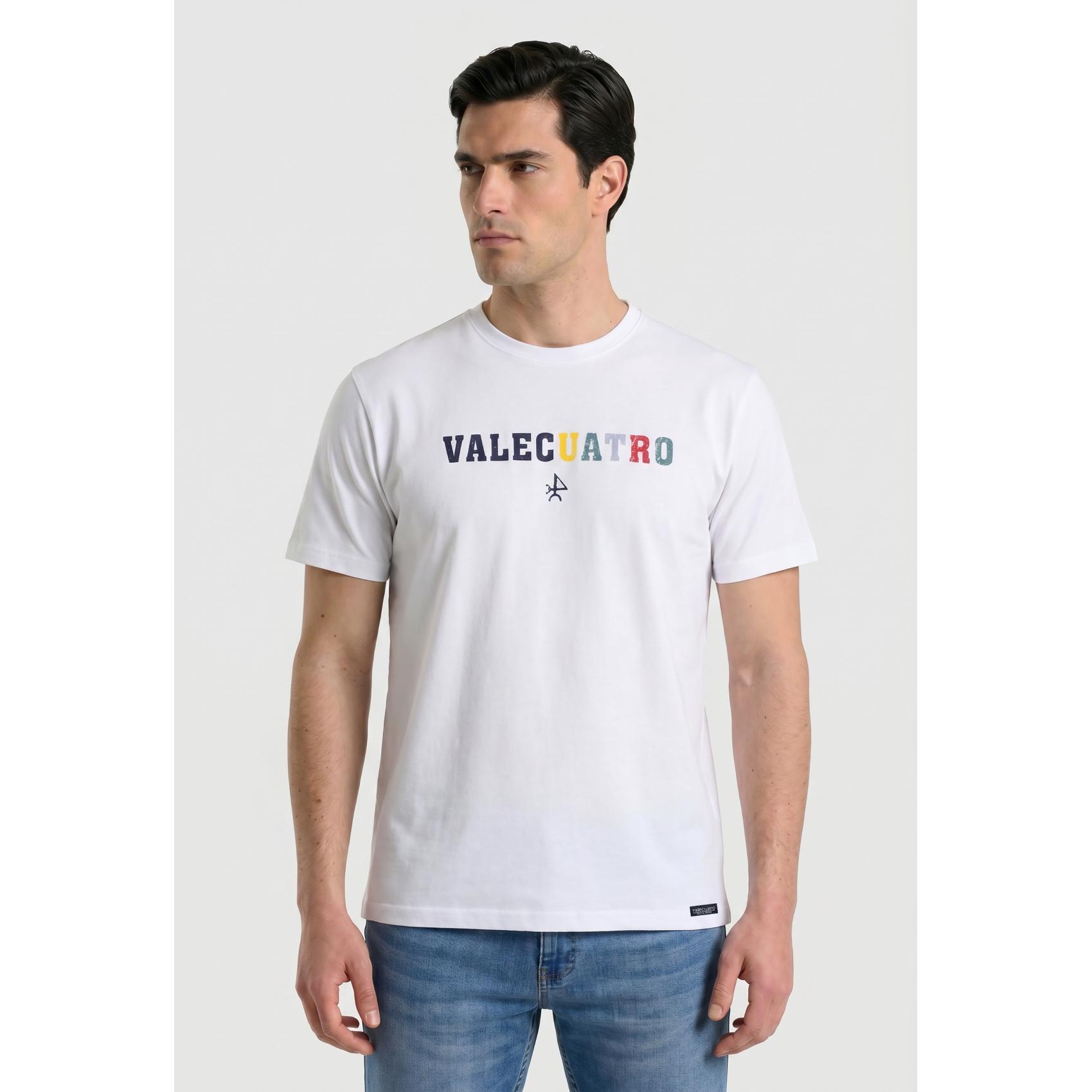 Camiseta modelo Valecuatro blanca