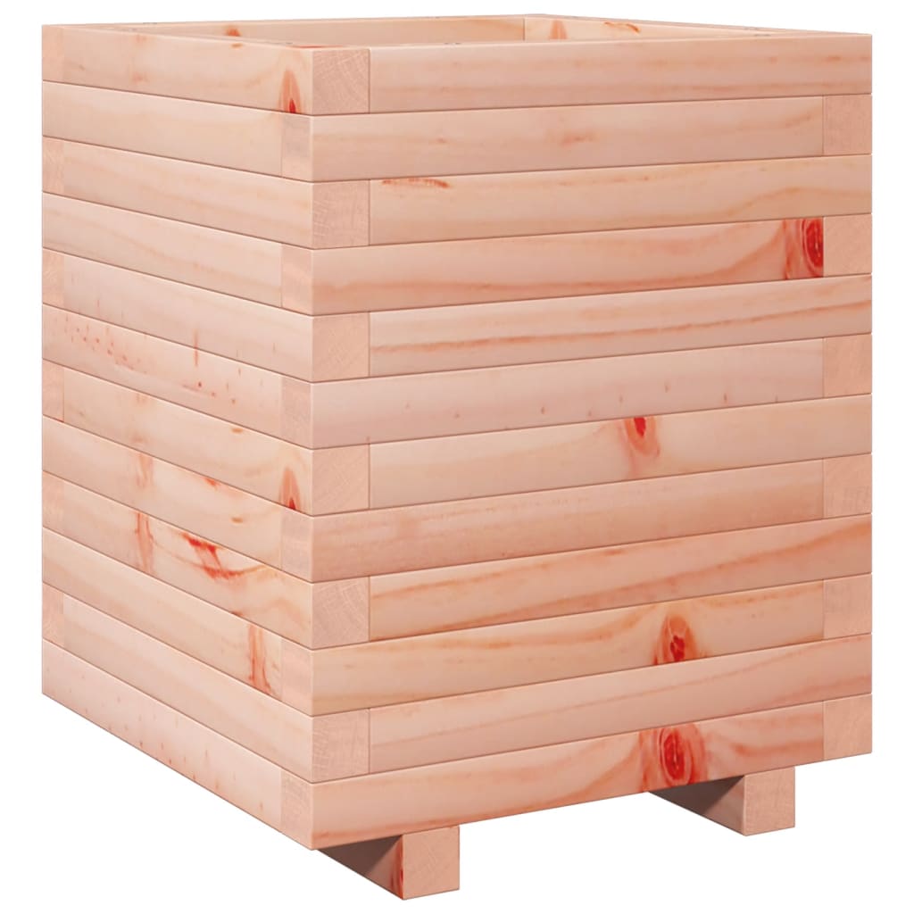 vidaXL Jardinera madera maciza de pino cera 40x40x49,5 cm Color Pino natural,  Blanco,  Marrón cera y mas