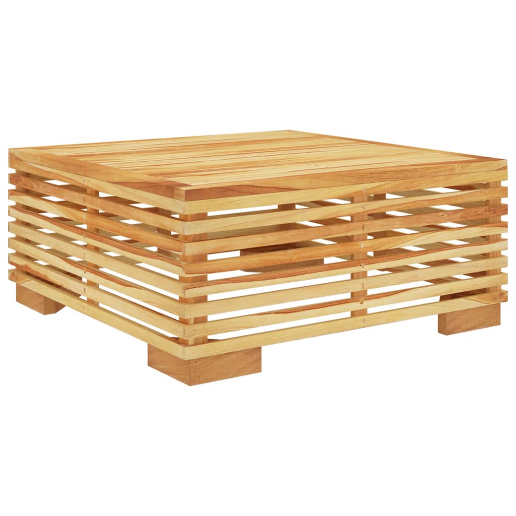vidaXL Taburete de jardín con cojín gris oscuro madera maciza teca