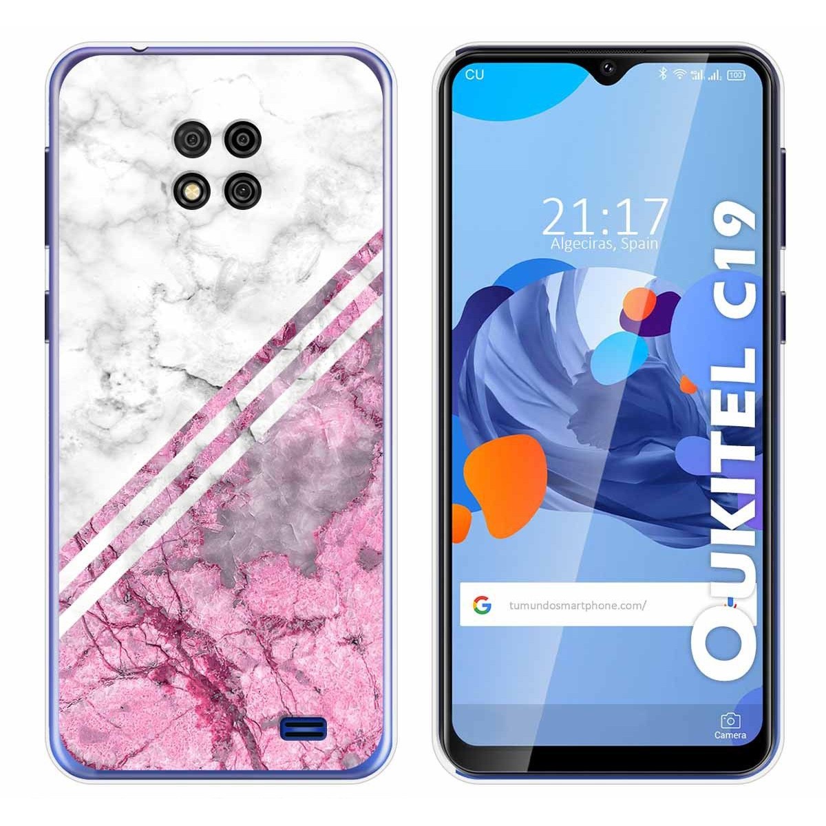 Tumundosmartphone Funda Gel Tpu para Oukitel C19 diseño Mármol 03 Dibujos